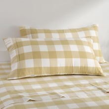 Azari Yarn-Dyed Gingham Washed Cotton Pillowcases (Set of 2)